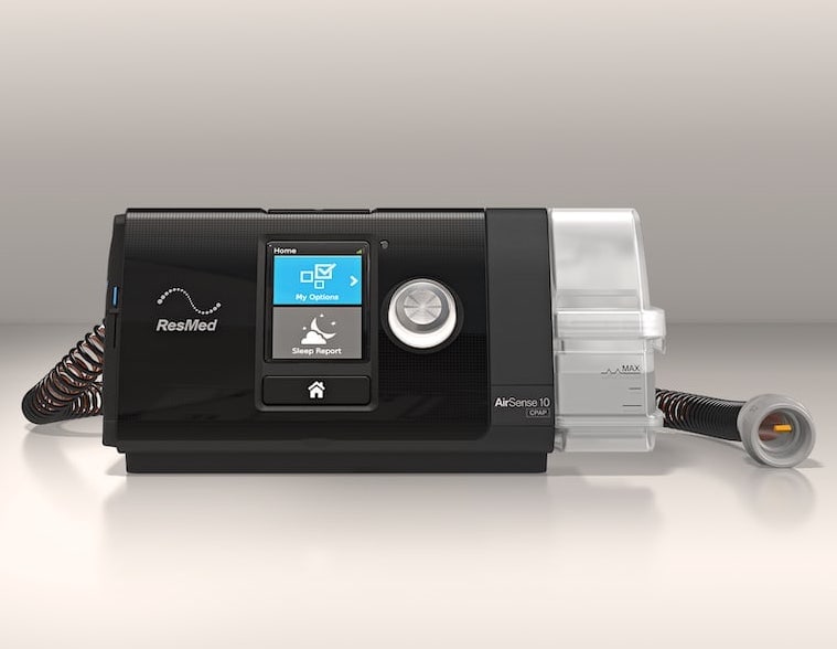 Resmed AirSense 10 CPAP machine with slimline tubing