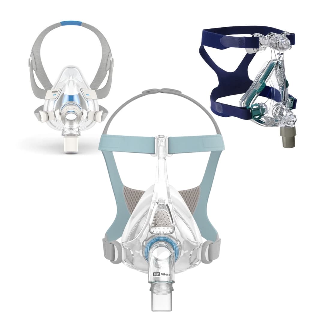 Full-face masks: Airfit F20, Vitera and Mirage Quattro
