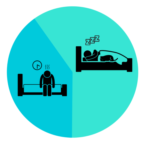 Icon showing 40% of Canadians suffering from insomnia