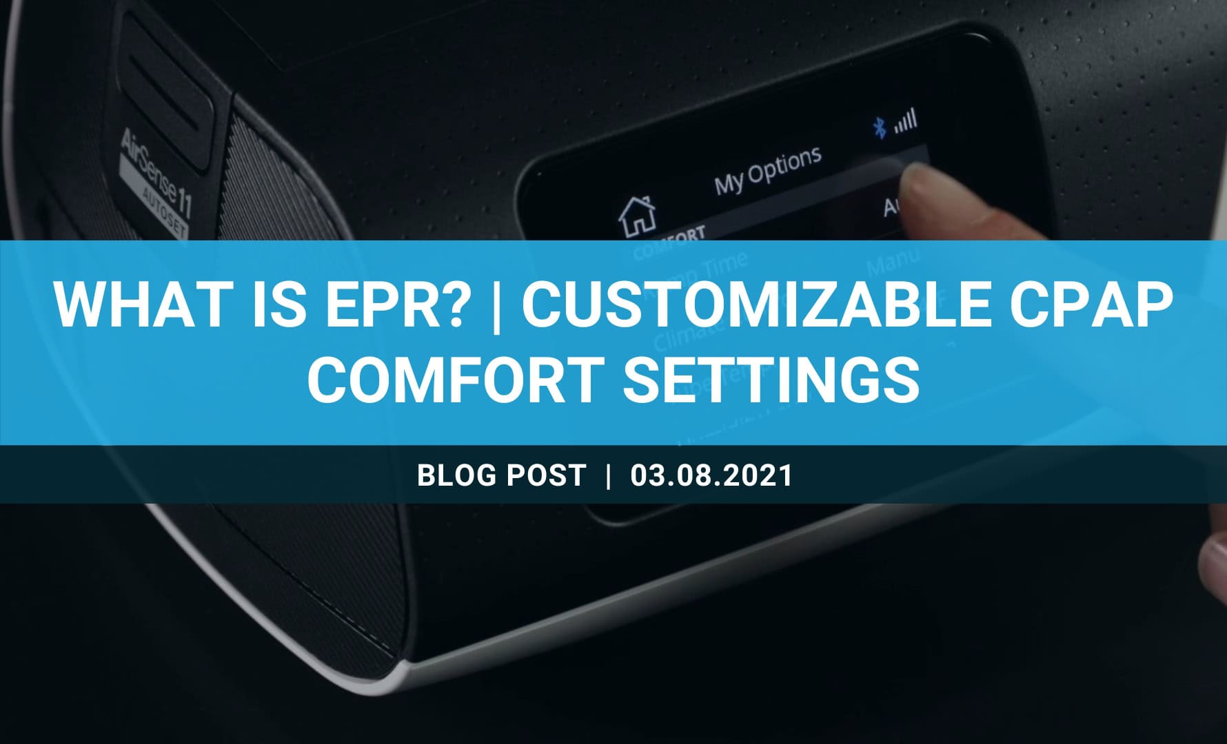 A CPAP user sleeping comfortably with Expiratory Pressure Relief (EPR) enabled